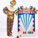 Fulmoon Large Disk Drop Game with 10 Disks and 60 Balloons Fun Carnival Game Circus Theme Party Games 30 x 18 Inch Acrylic Family Board Games for Carnival Decorations Birthday Supplies Activities