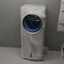 FLOWBREEZE Windowless Portable Air Conditioner, 26" Small Evaporative Air Cooler for Room No Window, 3-Speed Settings, 4 Modes, 7H Timer, Remote Control, 4 Ice Packs, Quiet AC Unit for Bedroom, White