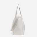 NEWBELLA Tote Bag for Women, Vegan Leather Crossbody Shoulder Bag, Top Handle Satchel Purse for Work, Travel, Daily Use (White-Large)