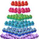 weddingwish Cupcake Stand, 7 Tier Square Cupcake Stand for 160 Cupcakes, Acrylic Cupcake Tower Stand, Large Cupcake Display Stands, Tiered Cupcake Holder Stand for Birthday, Party, Baby Shower