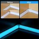 Muzata 8Pack White Corner Connector Kit for LED Channel L Shape 90 Degree Connectors fit Muzata V1SW V Shape Strip Light Aluminum Channel LC08