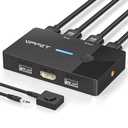 HDMI KVM Switch 1 Monitors 2 Computers 4K@60Hz USB KVM Switches 2 Ports for 2 PC Sharing Single Monitor and Keyboard Mouse with Wired Extend Controller Plug and Play
