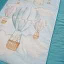 Hot Air Balloon Transportation Pattern Baby Crib Sheets, Unisex Balloons Birds Clouds Nursery Fitted Bed Sheet for Boys Girls Standard Crib and Toddler