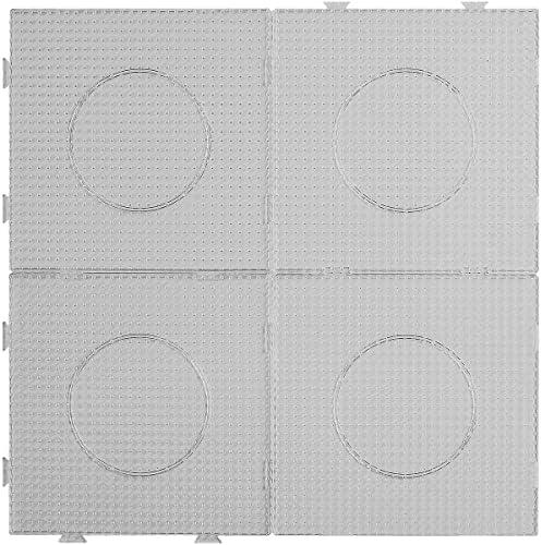 ZLLBTMO 4PCS 5MM Fuse Beads Boards Large Square Clear Plastic Pegboards Kits Iron Beads DIY Make Craft with 5 Ironing Paper (5mm)