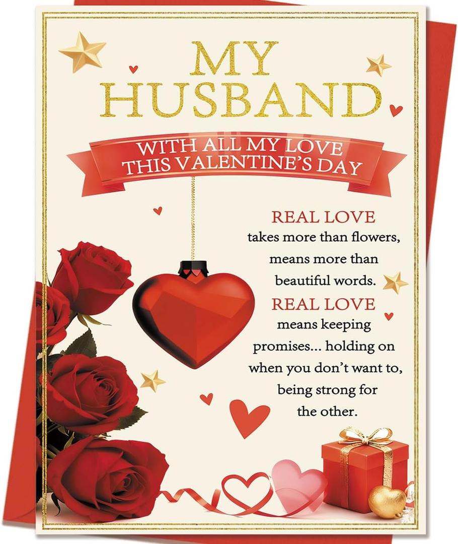 6 x Mcduldu Valentines Day Cards for Husband | Funny Mens Valentines Gifts for Him from Wife