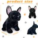 Bulldog Stuffed Animals Realistic Dog,9" Dog Stuffed Animals Soft Cuddly Black Bulld og Stuffed D og Plush,Puppy Plush Toys for Kids Girls Boys Huggable & Washable