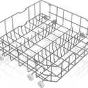 UPGRADED WD28X10384 Lower Rack Compatible with GE Dishwasher Rack Parts,WD28X10384 WD28X10165 WD28X10309 WD28X10166 GLD4560V00SS GLD4500N10BB GE Dishwasher Bottom Rack Replacement Parts with Wheels