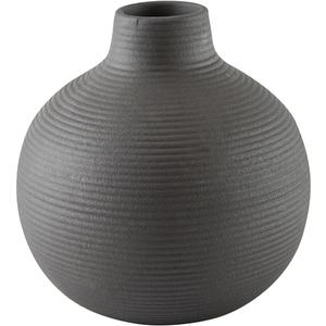 Ceramic Flower Vase, Minimalist Modern Home Decoration, Small-Mouthed Black Matte Vase for Decor, Table, Shelf Bookshelf Decorative, Mantel, Entryway Decor and Centerpieces (Black)