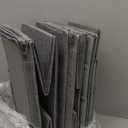 SONGMICS Foldable Storage Organizer Boxes, Set of 3 Storage Basket Bins with Lids, Handles, Clothes Organizer, 15.7 x 11.8 x 9.8 Inches, Non-Woven Fabric, Dove Gray URZB003W01