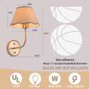 Boho Wall Sconces Set of Two Rattan Wall Lamp Rustic Brass Wall Mount Light Hardwire Wall Sconces Lighting for Bedroom Living Room Hallway Vanity Stairway, E26 Base, 2 Pack