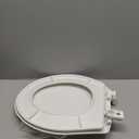 Mayfair Caswell Modern Slow Close Toilet Seat, Durable Plastic Seat, Made in USA, Round, White
