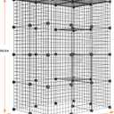 PAWING Cat Large Enclosure - DIY Catio Ideal for 1-3 Cats, Indoor & Outdoor, Detachable Metal Wire Kennel, 2x3x4 Exercise Place