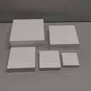 Geelin 5 Pack Acrylic Buffet Risers - 3 to 10 Inch Decorative Cube Boxes, Display Stands with Hollow Bottoms for Food Jewelry Table Display Supplies(White,Flat)