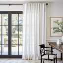 Jinchan Linen Blend Curtain 96 inch Length 1 Panel for Bedroom Living Room, Floor to Ceiling 84 inch Wide Farmhouse Drape with Rod Pocket Back Tab(84W x 96L, Off White)
