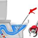 69 Inch Toilet Auger Snake with 4 Claw Grabber Fits Pipes 1.6 Inches or Larger Flexible Drain Cleaning Tool for Toilets