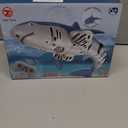 2.4Ghz Remote Control Shark Toys for Pool, 1:18 Scale High Simulation Shark for Kids, Electric RC Sharks Toys with Light & Spray Water Function for 6 7 8 9 Year olds Boys Girls