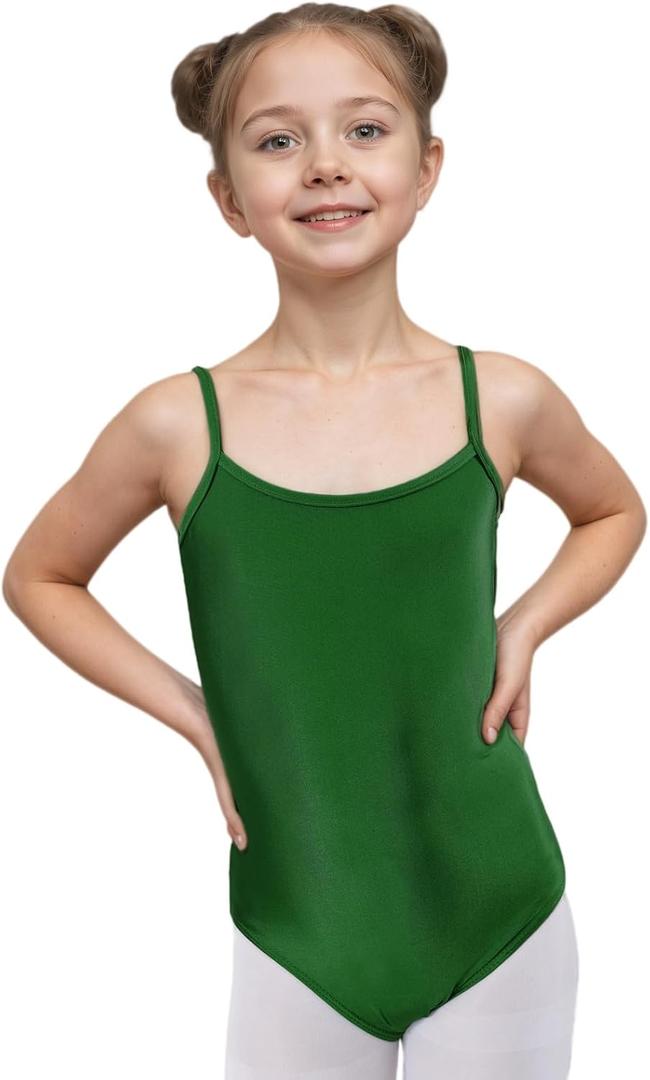 Wildarms Girls Sleeveless Ballet Leotard for Dance and Gymnastics, Camisole Style Dance Wear with Soft Fabric