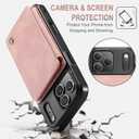 Vinich for iPhone 17 Pro Max Wallet Case with Card Holder, RFID Blocking Credit Slots Kickstand Shockproof Phone Cover Fit for iPhone 17 Pro Max 6.9" Rose Pink