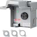 DEWENWILS 50 Amp RV Power Outlet Box, 125V/250V NEMA 14-50R RV Outlet Enclosed & Lockable, Weatherproof Outdoor RV Electrical Outlet for RV Camper Travel Trailer Motorhome, ETL Listed