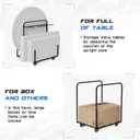 Folding Table Dolly With 4In Swivel Caster And 400LBS Weight Capacity - Move Folding Round Table And Chair Simultaneously - Space Saving