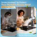 Portable Range Hood Kitchen, Desktop Exhaust Fan with 3-Speed, Large Oil Collection & Low Noise, Countertop Range Hood with Detachable Aluminum Filter for Hot Pot, Apartments, Indoor BBQ and RV