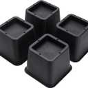 BTSD-home Bed Risers 3 Inch Heavy Duty 4 Pack, Under Bed Storage Furniture Risers for Bed Sofa Chair Table Desk Legs, 2000 lbs, Up to 2000 lbs