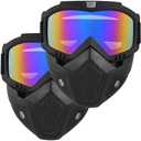 Airsoft Mask Full Face, Paintball Mask, Tactical Mask, Motorcycle Helmet Goggles with Removable Face Mask for Men Women