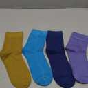 SERISIMPLE Women Thin Viscose Bamboo Socks Crew Lightweight Above Ankle Casual Dress Sock For Ladies Bootie Trouser (4 Pairs Royal Colors)