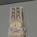 Gold Taper Candle Holder Set of 6, Brass Gold Tall Candlestick Holders, Metal Vintage Candle Stickers Long Holder Set, Pillar Decorative Candle Holder Fits 3/4 Inch Candle