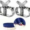 Pool Cover Winch 2-Pack, Heavy Duty Zinc Alloy Ratchet Cable Tightener for Above Ground Pool Winterizing  Spring-Loaded, Large-Eye Design, Rust-Resistant, Fits Standard Safety Cover Cables