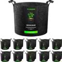 VIVOSUN 20-Pack 7 Gallon Grow Bags, Heavy Duty Thickened Nonwoven Fabric Pots with Handles for Flowers Fruits and Vegetables Black