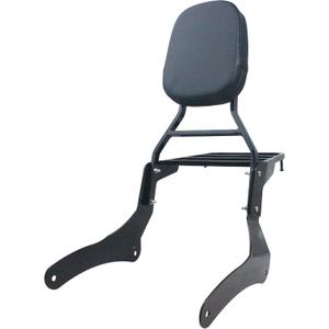 YHMOTO Passenger Backrest Sissy Bar with Luggage Rack for Kawasaki Vulcan 900 VN900 Classic Custom 1996-2023 (New Style-Black)