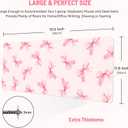 Mousepad Desk Mat Gaming Large Keyboard Cute Office Desktop Computer Laptop XXL Long Big Kawaii Aesthetic Girly Pretty Design Women Girl Gamer Oversized Wide 30x12'' Mousepad, Pink Bow