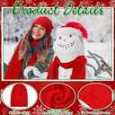 2 Pcs Valentines Day Red Bow Knitted Scarf and Hat Set for Women and Men Winter Soft Beanie and Shawl Wraps Scarves Bow Thick Warm Suit Couple Gift