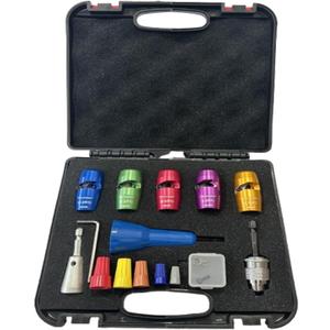 Wire Stripper,US Wire Stripping for Drill, Wire Stripping Tool & Wire Twisting Connector Set, Wire Twister Tool for Drill, 14-12-10-8-6,8 in 1 Quickly Drill Wire Stripping Professional Tools Set