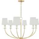 Aspen Creative 32718-2A, Empire Clip-On Chandelier Lamp Shade, White, 3" Top x 4" Bottom x 4" Slant Height, Set of 2