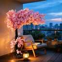 Grande Artificial Cherry Blossom Tree,Pink Faux Flower Tree Arbol De Cerezo for Home, Office, Wedding, Party & Indoor and Outdoor Decor,Extension/H 6FT x W 5FT
