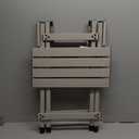 SUNNYFEEL Folding Camping Table - Lightweight Aluminum Portable Picnic Table, 18.5x18.5x24.5 Inch for Cooking, Beach, Hiking, Travel, Fishing, BBQ, Indoor Outdoor Small Foldable Camp Tables (Grey)