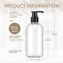16 Pcs Empty Shampoo Bottles Plastic Pump Bottles Liquid Dish Soap Dispenser Refillable Shampoo Dispenser for Shower Wall Shampoo and Conditioner Dispenser for Bathroom Kitchen (250 ML/ 8.5 OZ)