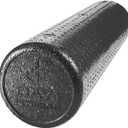 High Density Muscle Foam Rollers by Day 1 Fitness - Sports Massage Rollers for Stretching, Physical Therapy, Deep Tissue, Myofascial Release - Ideal for Exercise and Pain Relief - Solid Black, 24"