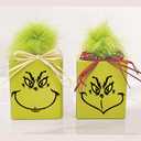 3Pack 5 Inch Christmas Face Stickers for Crafts Large Vinyl Faces Eyes Pitcher Transparent Decals for Ornaments Glass Drinking Cups Wood Decorations Balls Party Supplies (hoho12)