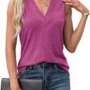 Agnes Urban Womens V Neck Tank Tops Dressy Summer Sleeveless Shirts Casual Loose Tunic Tops Blouses T Shirts