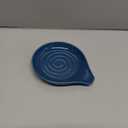 Spoon Holder, Ceramic Spoon Rest for Kitchen Counter Farmhouse Cooking, Large Utensil Rest for Spoons, Ladles, Tongs, Spatula, 5 Inches (Blue)