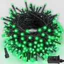 75.8 FT 200 LED Green Christmas String Lights Outdoor & Indoor, Memory Function & Timer & 8 Modes, Extendable Ultra Bright Green Wire Waterproof Mini Lights for Christmas Tree Yard Holiday Party Decor