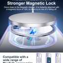 WAVELIFE 2025 New Magnetic for iPhone 12 Case/for iPhone 12 Pro Case 6.1-Inch,[Compatible with MagSafe] Shockproof Phone Bumper Cover Slim Anti-Scratch Clear Back (Purple)