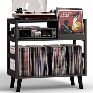 Record Player Stand with Vinyl Storage Turntable Stand