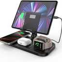 Wireless Charger 4 in 1 for Apple Charging Station for iPhone 16 Pro Max/15/14 Series, AirPods Pro 2, iPad Stand, Watch Charger for iWatch Series 10/9/8, Wireless Charging Station for Multiple Devices