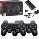 Retro gaming console, 40,000+ Games, 40+ Emulators, Video games, Dual Controllers, Plug & Play (Game Stick X2-128G)