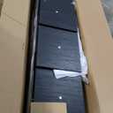 FATORRI 8 Cube Storage Organizer Bookshelf with 4 Doors, Low Horizontal Bookcase with Storage, Long Wood Book Shelf for Dining, Home Office (Black)