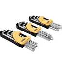 Mount 30PCS Long Arm Hex Key Set, Professional Allen Star Key Wrenches, Cr-V Alloy Steel, Portable Driver Tool Kit with Hinged Carry Case for Home Maintenance and Vehicle Repair, Metric/SAE/Torx